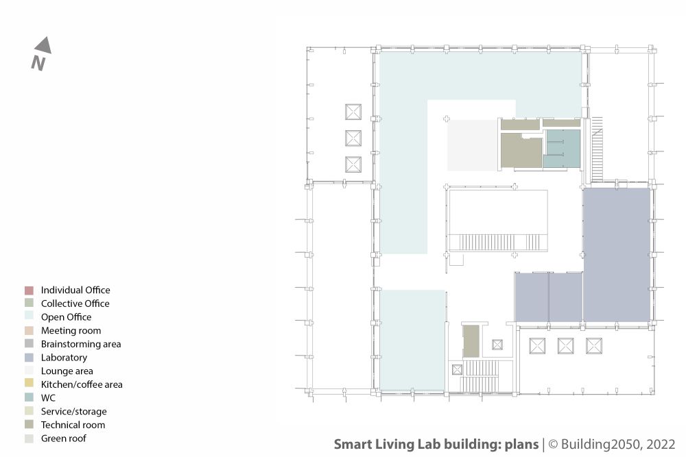 Plan du quatrième étage